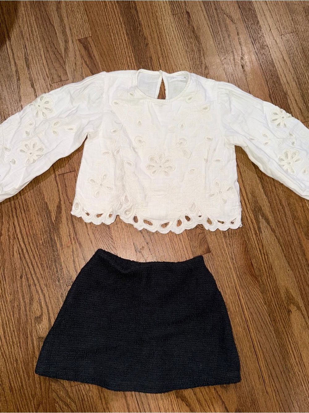 Zara girl skort and shirt